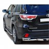 Защита заднего бампера «Уголки двойные» (d63,5) для Toyota Highlander (2014-2015)(Окрашенное) купить недорого с доставкой в Балашиха