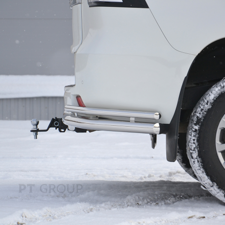 ТСУ /съемный квадрат/ с НЕРЖ накладкой TOYOTA LAND CRUISER Prado 150 2009-/ LC Prado 120 2002-2009/ LEXUS GX 460 2010-2013 купить недорого с доставкой в Балашиха