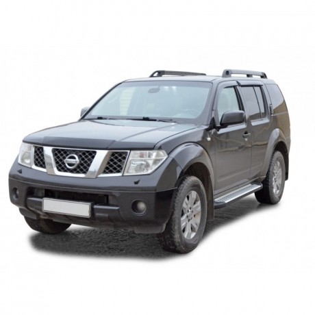 Защита порогов «Бумер» алюминиевая с резинкой для Nissan Pathfinder рестайлинг (2010-2014) купить недорого с доставкой в Балашиха