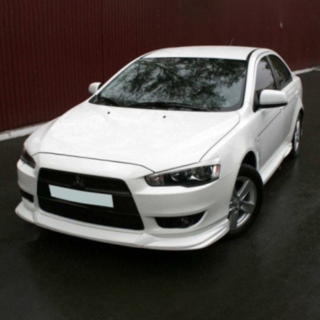 Накладка на передний бампер "GT" для Mitsubishi Lancer X купить недорого с доставкой в Балашиха