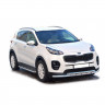Защита порогов с алюминиевым листом (d63,5) для Kia Sportage (2016-н.в.)(Окрашенное) купить недорого с доставкой в Балашиха