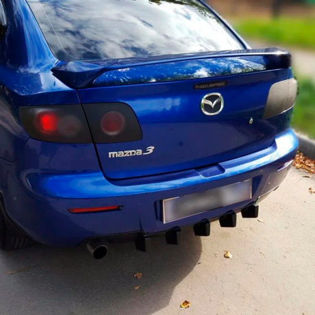 Задний дифузор "Крокодил" для Mazda 3 (2003-2009) глянец купить недорого с доставкой в Балашиха