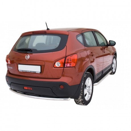 Защита заднего бампера «Коромысло» (d51) для Nissan Qashqai (2007-2014)(Окрашенное) купить недорого с доставкой в Балашиха