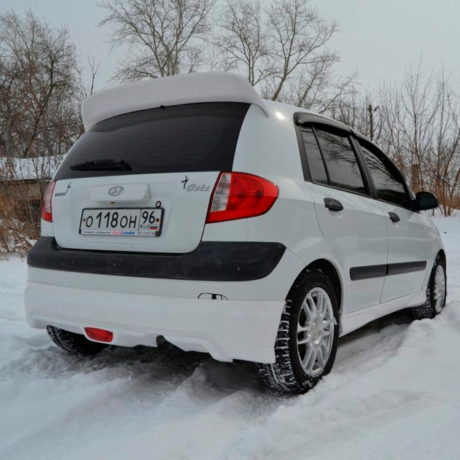 Накладка на задний бампер "Mugen style" для Hyundai Getz рестайлинг (2004-2007 г.в.) купить недорого с доставкой в Балашиха