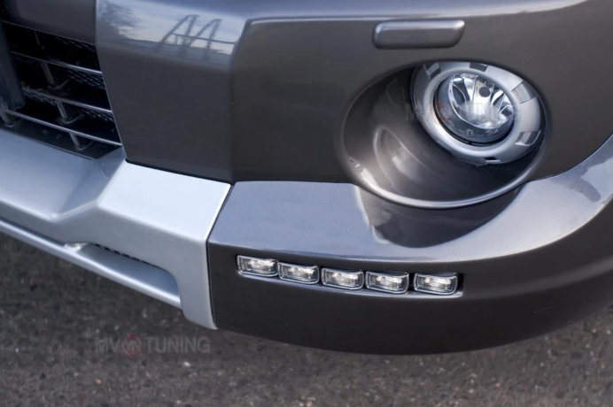 Накладка (юбка) переднего бампера "Broomer Design" (Без ДХЛ) для Mitsubishi Pajero IV (2006-2015) купить недорого с доставкой в Балашиха