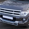 Накладка (юбка) переднего бампера "Broomer Design" (Без ДХЛ) для Mitsubishi Pajero IV (2006-2015) купить недорого с доставкой в Балашиха