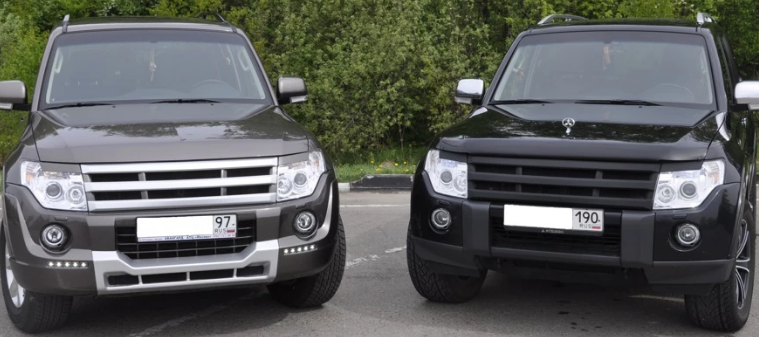 Решетка радиатора "Broomer Design" var №2 для Mitsubishi Pajero 4 (2006-2015) купить недорого с доставкой в Балашиха