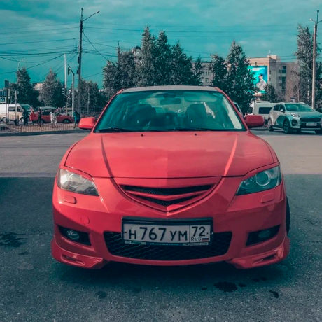 Решетка радиатора "Полоска" для Mazda 3 седан, рестайлинг (2006-2009) купить недорого с доставкой в Балашиха