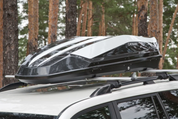 Автобокс "CAYMAN" бело-серый 420L купить недорого с доставкой в Балашиха