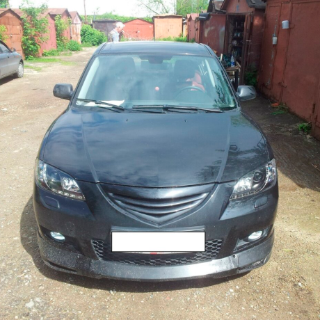 Решетка радиатора "Двойная полоска" для Mazda 3 седан, рестайлинг (2006-2009) купить недорого с доставкой в Балашиха