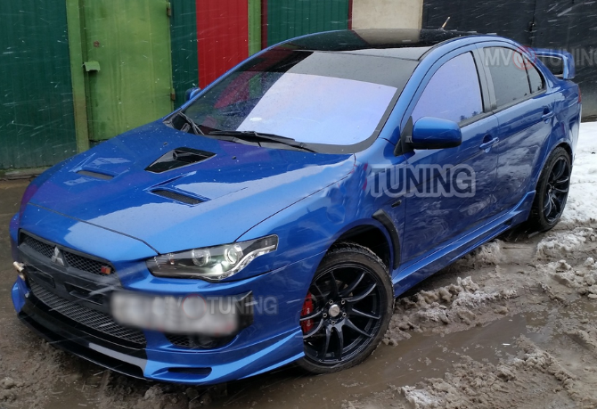 Накладки на пороги "RPM" для Mitsubishi Lancer X (2007-2016) купить недорого с доставкой в Балашиха