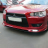 Накладка (юбка) переднего бампера "Zodiak" (с планкой) для Mitsubishi Lancer X (2007-2010) купить недорого с доставкой в Балашиха