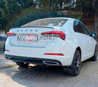 Имитация насадок глушителя "RS Style" (под покраску) для Skoda Rapid (2020-н.в.) купить недорого с доставкой в Балашиха