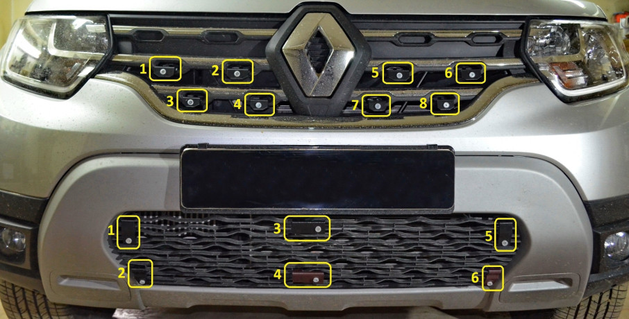 Заглушка №2 (низ/глухая) "КАРТ" для Renault Duster 2 (с 2021 г.в.) купить недорого с доставкой в Балашиха