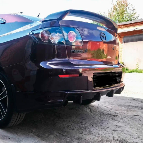 Накладка (юбка) на задний бампер Mazda 3 седан (2003-2009) купить недорого с доставкой в Балашиха