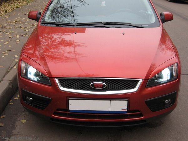 Накладки на фары (реснички) широкие var №2 для Ford Focus 2 (2004-2008) купить недорого с доставкой в Балашиха