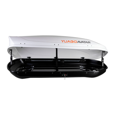 Автобокс YUAGO Avatar (тиснение) (EuroLock) двусторонний, белый, 460л купить недорого с доставкой в Балашиха