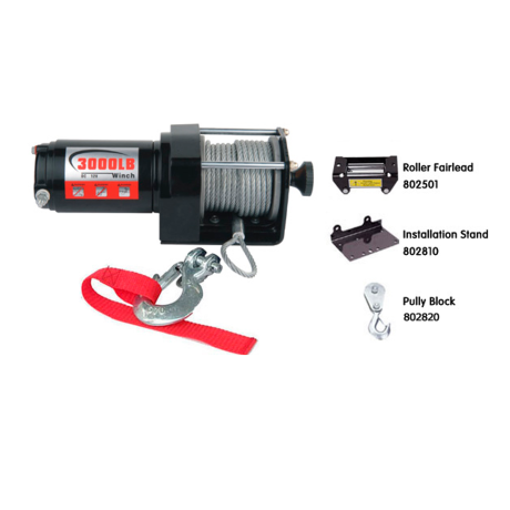 Лебедка для квадроцикла "Master Winch" PM3000, электрическая, 12В купить недорого с доставкой в Балашиха