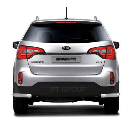 Защита заднего бампера угловая d63мм (НПС) KIA Sorento (2014-2020 г.в.) купить недорого с доставкой в Балашиха