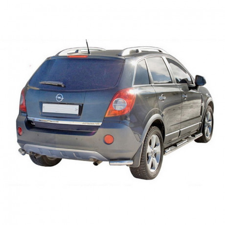 Защита порогов «Труба с проступью» (d76) для Opel Antara (2006-2011)(Окрашенное) купить недорого с доставкой в Балашиха