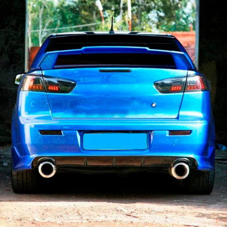 Накладка на задний бампер "Zodiak" для Mitsubishi Lancer 10 (2007-2016), 2 трубы купить недорого с доставкой в Балашиха