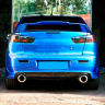 Накладка на задний бампер "Zodiak" для Mitsubishi Lancer 10 (2007-2016), 2 трубы купить недорого с доставкой в Балашиха