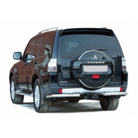 Защита заднего бампера «Уголки» (d63,5) для Mitsubishi Pajero IV (2006-2015)(Окрашенное) купить недорого с доставкой в Балашиха