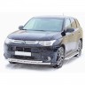 Защита переднего бампера «Труба двойная» (d63,5) для Mitsubishi Outlander (2015-н.в.)(Окрашенное) купить недорого с доставкой в Балашиха