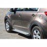 Защита порогов «Бумер» алюминиевая с резинкой для Kia Sportage (2010-2015) купить недорого с доставкой в Балашиха