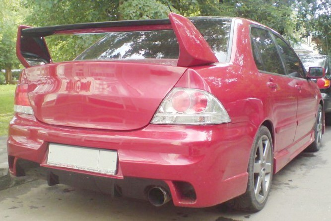 Бампер задний в стиле "EVO" для Mitsubishi Lancer IX (2003-2009) купить недорого с доставкой в Балашиха