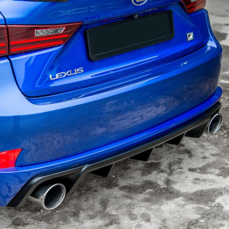 Диффузор заднего бампера №1 (с килями) для Lexus IS III (с 2013-2022) купить недорого с доставкой в Балашиха