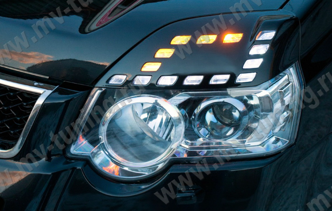 Накладки на фары (реснички) для Nissan X-Trail II (2011-2014) купить недорого с доставкой в Балашиха