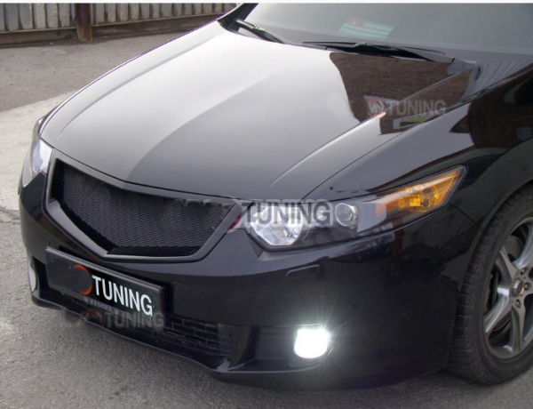 Решетка радиатора "Sport" (сетка в комплекте) var №1 для Honda Accord VIII (2008-2010) купить недорого с доставкой в Балашиха
