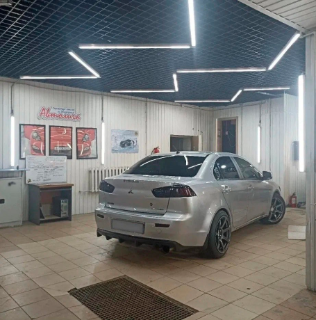 Диффузор заднего бампера "2.0L" (гладкий, 1 выхлоп) для Mitsubishi Lancer 10 (2007-2016) купить недорого с доставкой в Балашиха