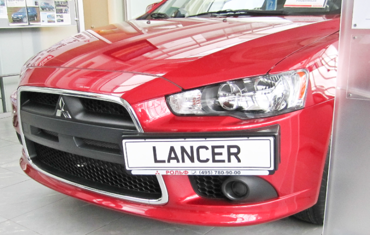 Рамка под номер на передний бампер для Mitsubishi Lancer X (2010-2016) купить недорого с доставкой в Балашиха