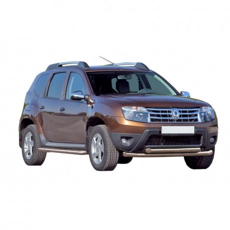 Защита порогов с алюминиевым листом (d63,5) для Renault Duster (2011-2016)(Окрашенное) купить недорого с доставкой в Балашиха
