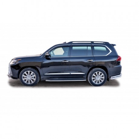 Защита порогов «Труба» для оригинальных порогов (d40) для Lexus LX 450d (20160-н.в.)(Окрашенное) купить недорого с доставкой в Балашиха
