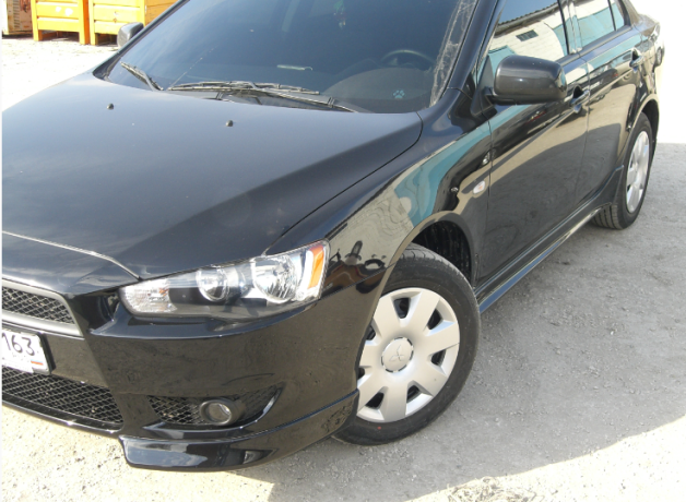 Накладки на пороги "2.0" для Mitsubishi Lancer X (2007-2016) купить недорого с доставкой в Балашиха