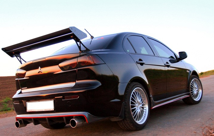 Накладки на пороги "2.0" для Mitsubishi Lancer X (2007-2016) купить недорого с доставкой в Балашиха
