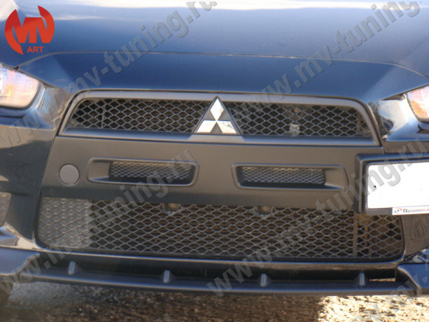 Воздуховоды радиатора в передний бампер (Цельные) var №1 для Mitsubishi Lancer X (2007-2010) купить недорого с доставкой в Балашиха