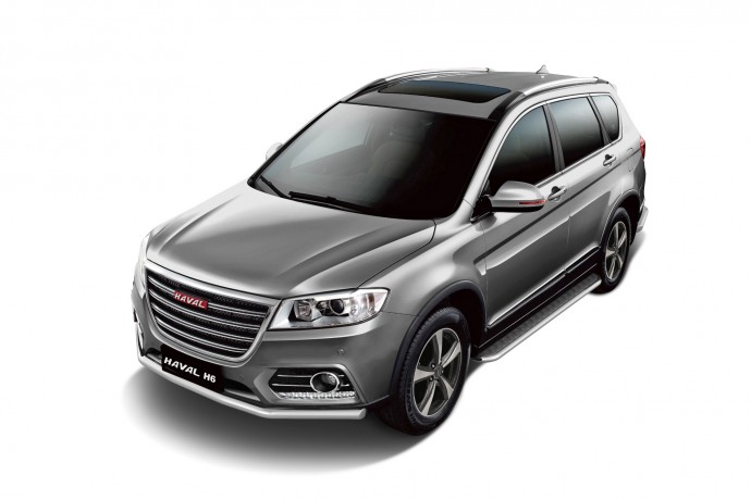 Защита порогов с алюминивой площадкой 51 мм (НПС) HAVAL H6 (2014-н.в.) купить недорого с доставкой в Балашиха