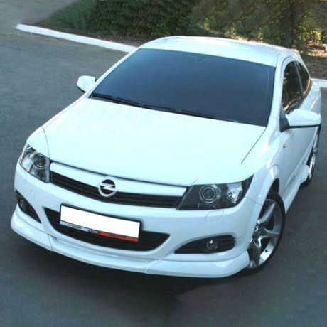 Накладка (юбка) переднего бампера "GT" для Opel Astra H (3D, 5D) купить недорого с доставкой в Балашиха
