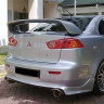 Накладка (юбка) заднего бампера "Zodiak" var №2 (двойной выхлоп) для Mitsubishi Lancer X (2007-2016) купить недорого с доставкой в Балашиха