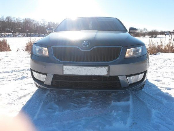 Вставки переднего бампера в стиле "RS" для Skoda Octavia III A7 (2013-2016) купить недорого с доставкой в Балашиха