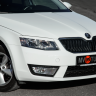 Вставки переднего бампера в стиле "RS" для Skoda Octavia III A7 (2013-2016) купить недорого с доставкой в Балашиха
