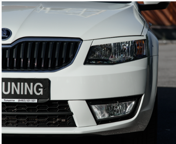Вставки переднего бампера в стиле "RS" для Skoda Octavia III A7 (2013-2016) купить недорого с доставкой в Балашиха