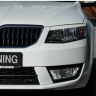 Вставки переднего бампера в стиле "RS" для Skoda Octavia III A7 (2013-2016) купить недорого с доставкой в Балашиха