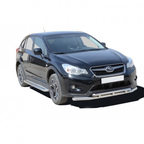 Защита переднего бампера «Труба двойная» (d63) для Subaru XV (2011-2016)(Окрашенное) купить недорого с доставкой в Балашиха