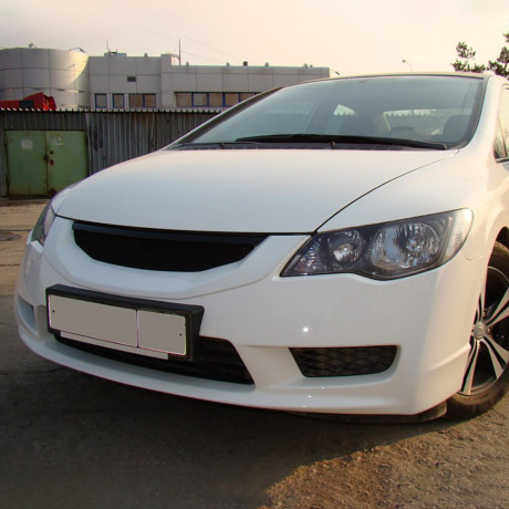 Решетка радиатора (сетка в комплекте) "MUGEN Style" для Honda Civic 4D (рестайл)(2009-2012) купить недорого с доставкой в Балашиха