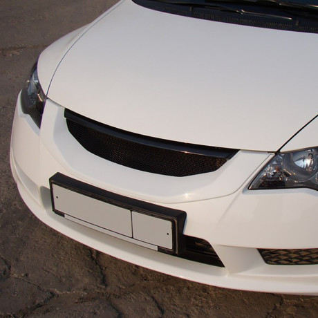 Решетка радиатора (сетка в комплекте) "MUGEN Style" для Honda Civic 4D (рестайл)(2009-2012) купить недорого с доставкой в Балашиха